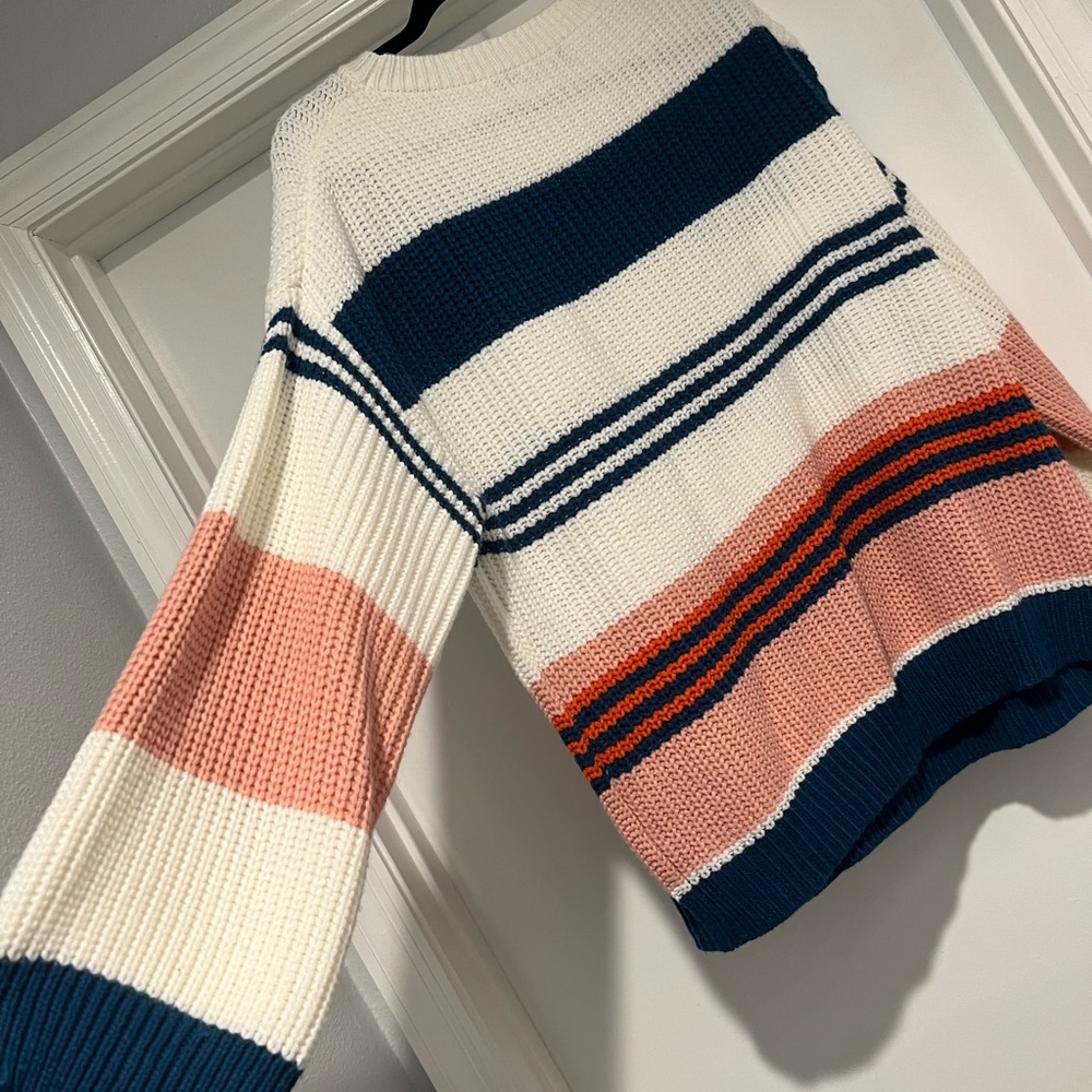 ZESICA Crew Neck Color Block Casual Loose Oversized Knitted Sweater XL Fall - Picture 6 of 7